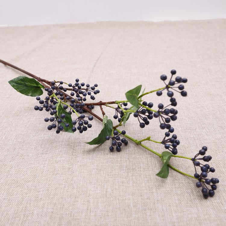 Simulation plastic fortune fruit middle branch wild fruit ornament photography prop berry simulation fortune fruit чёрный