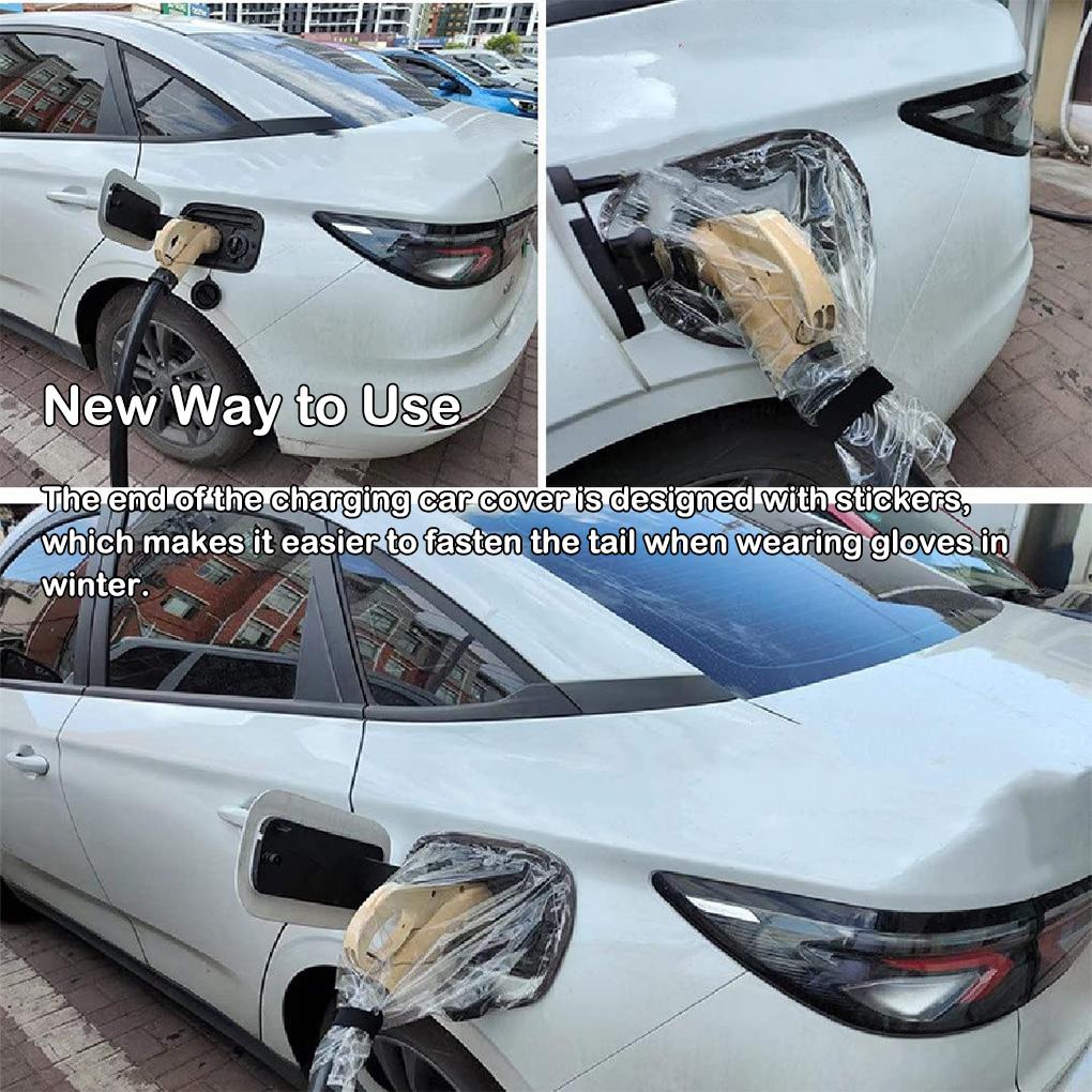 Electric Vehicle Charging Cover EV Charger Car Cover Waterproof Electric Car Charger Port S/M Rain Cover For Electric Auto