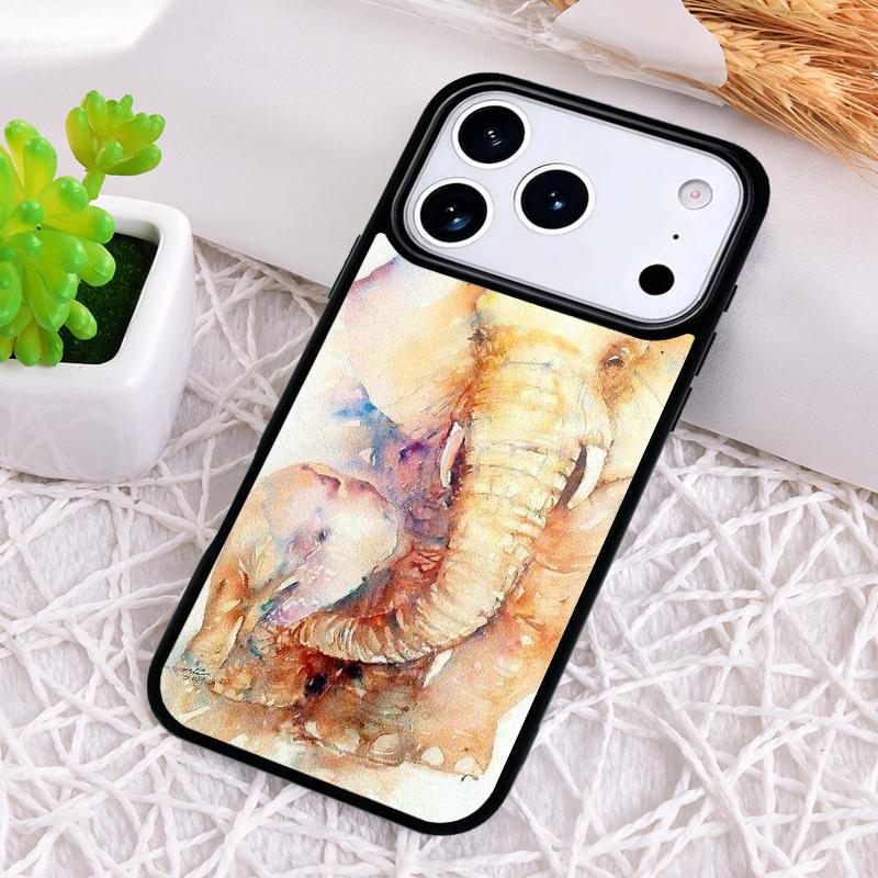 ADORABLE BABY ELEPHANT Phone Case for iPhone 17 Air 16 15 11 12 14 13 Pro Max Shockproof Cover