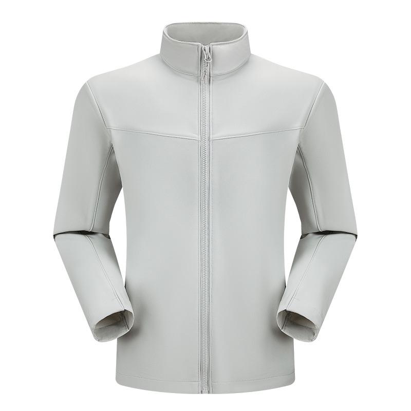 YKK Zipper Stand Collar Softshell High-Stretch Waterproof Windbreaker Jacket, Wear-Resistant & Anti-Static