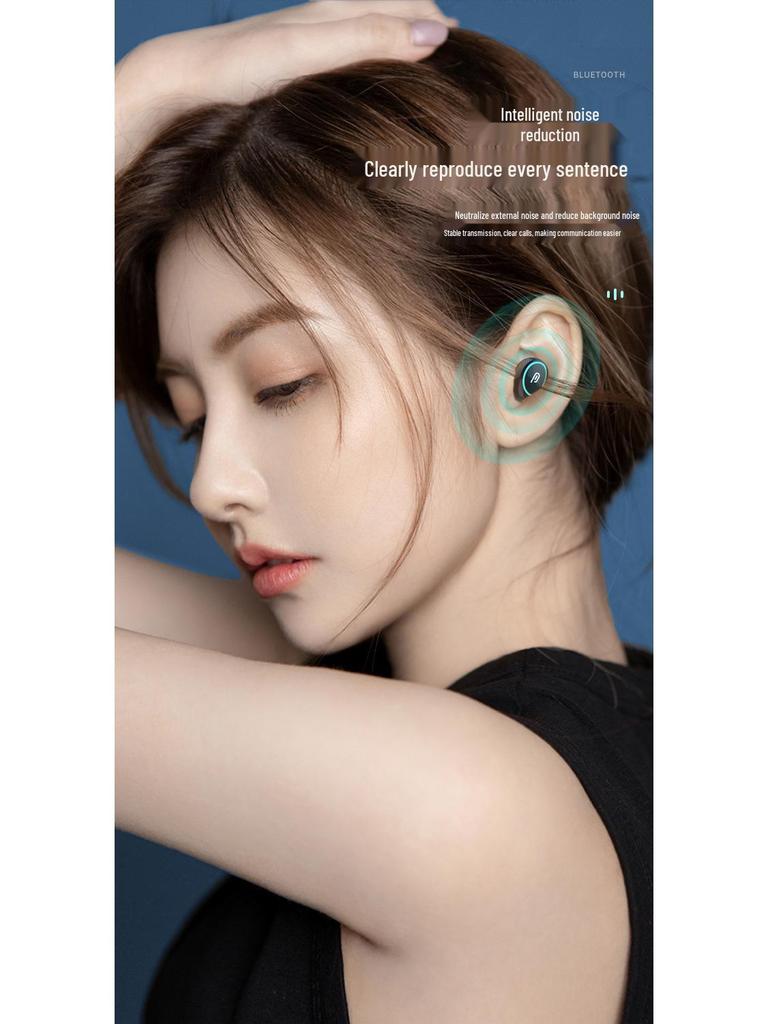 Mini Invisible Bluetooth Earbuds: Wireless Noise Cancelling, Ultra-Long Standby, Single In-Ear with Large Capacity