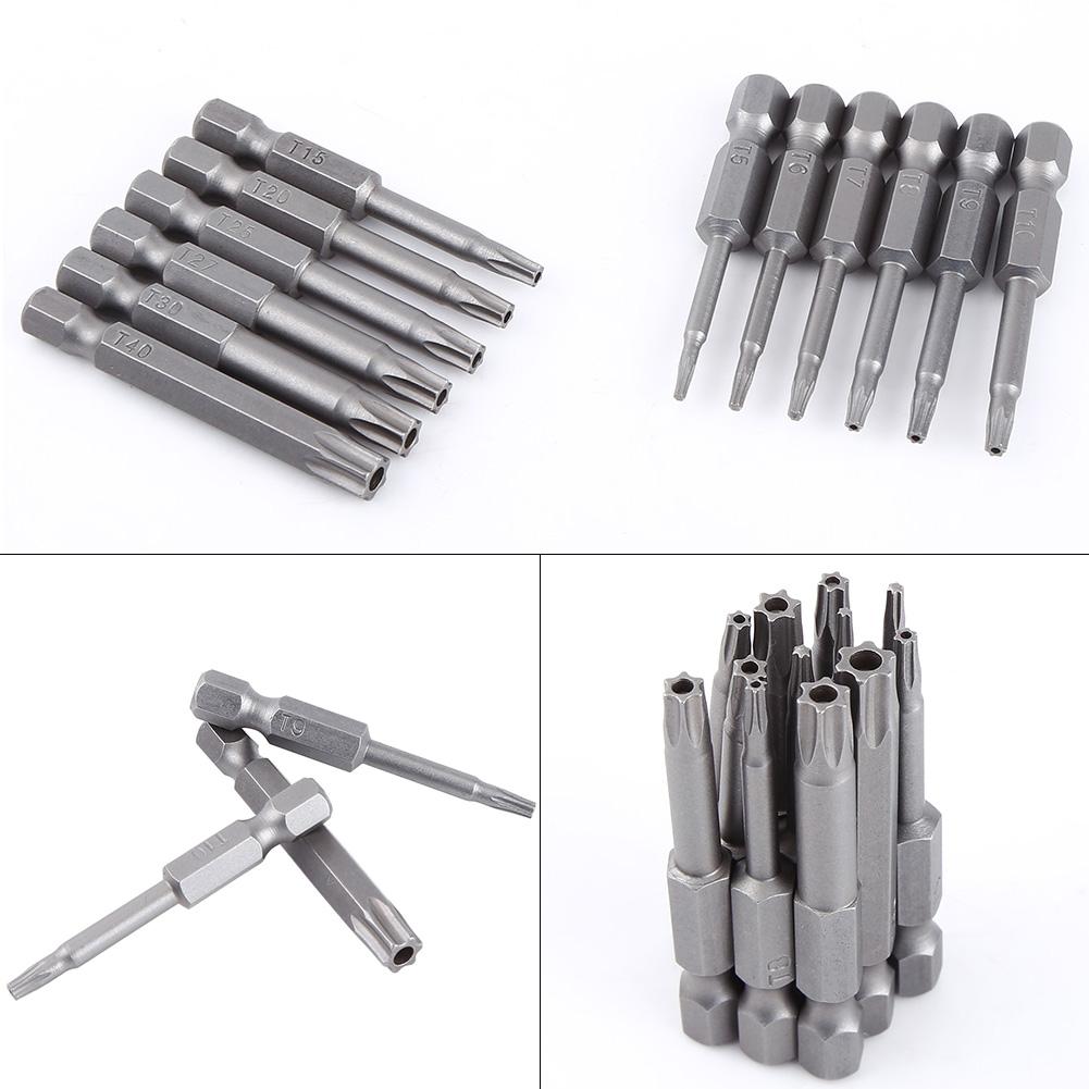 12pcs 1 4 Inch Shank 50mm S2 Steel Magnetic Star Head Screwdriver Bits Set T5 T40