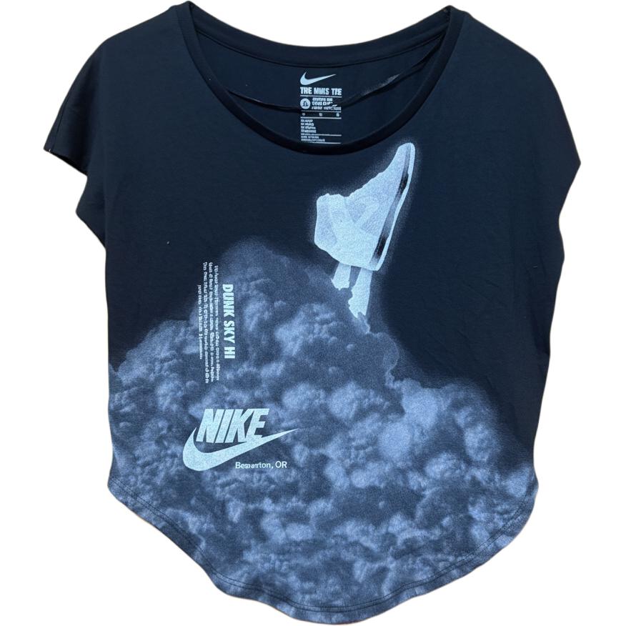 Nike T Shirts Women s Black Crew Neck Moderate 644504-010 M