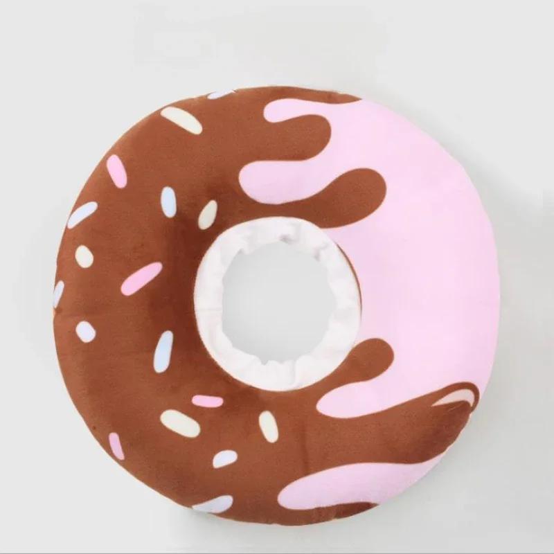 1PC Adjustable Cat Recovery Collar Donuts Cat Elizabethan Collar Pet Dog Neck Cone Recovery Collar for Anti-Bite Lick Surgery
