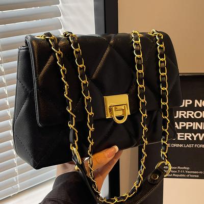 High-value Diamond Chain Bag Women's 2025 Summer New Fashion Shoulder Stray Bag Korean Casual Messenger Bag