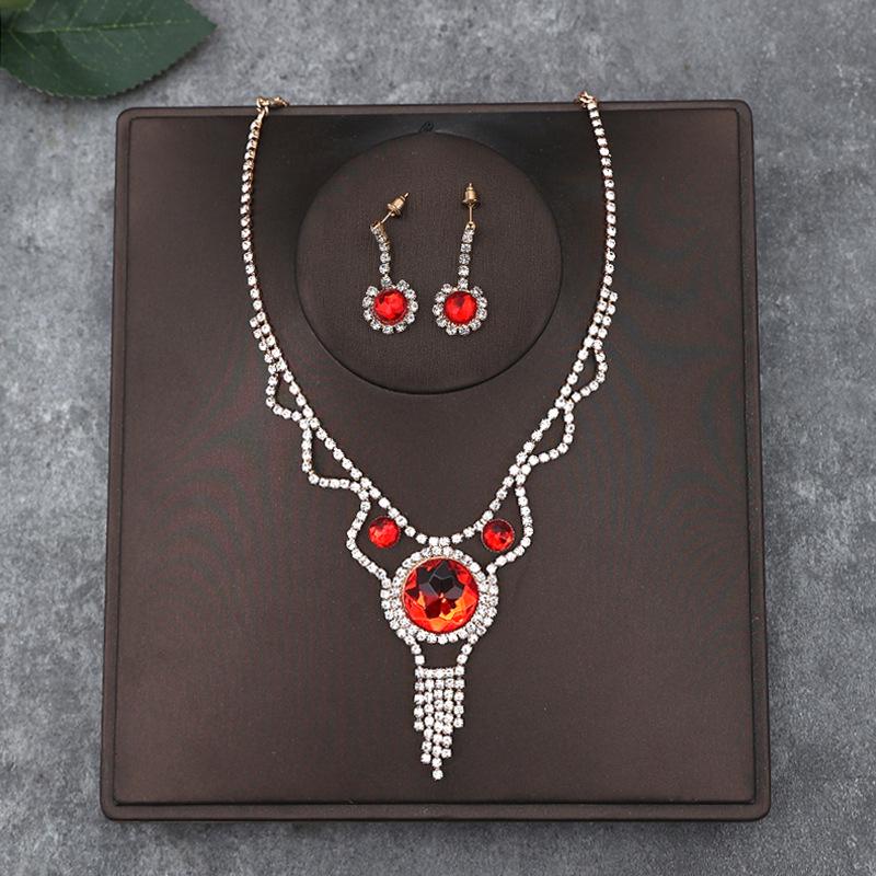 Set di Collana e Orecchini alla Moda in Stile Coreano: Accessori Perfetti per Matrimonio Sposa