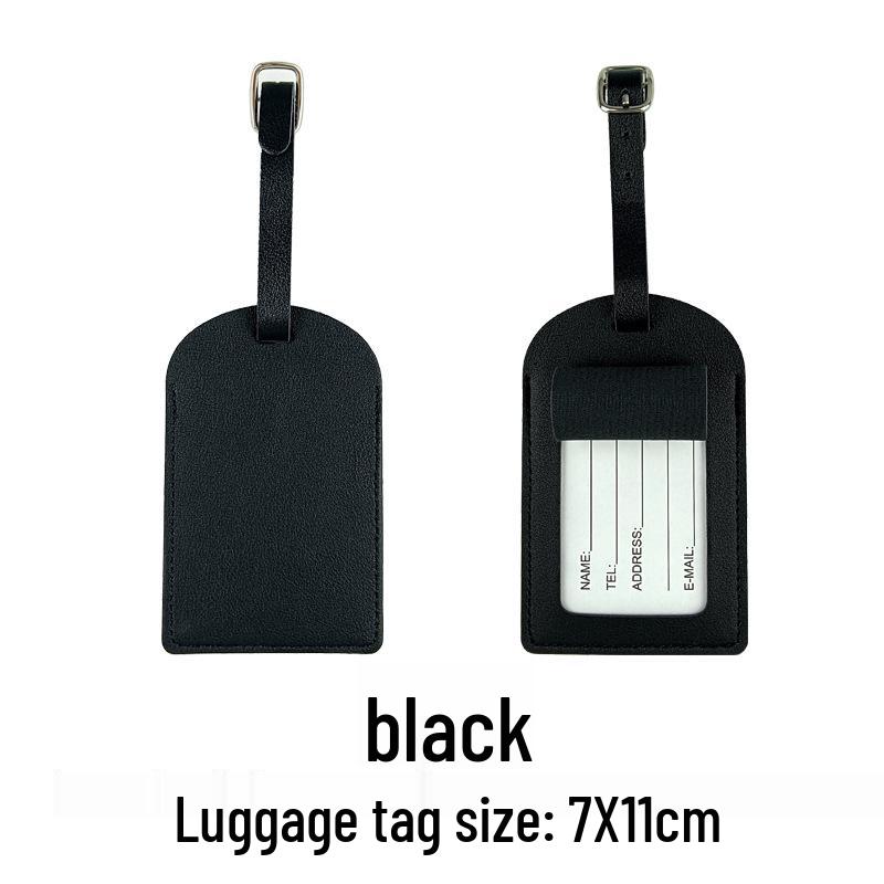 Customizable PU Leather Passport Holder & Luggage Tag Set with Paper Card Inclusion