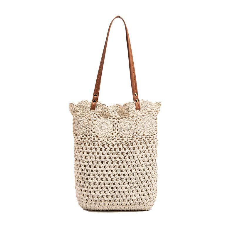 Large Capacity Bag Women's New Summer Beach Vacation Casual Woven Tote Bag Fashion Shoulder Bag Underarm Bag