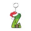 Santa 2D Flat Acrylic Christmas Tree Hanging Decoration Sports Car Decoration Flat Decoration Pendant