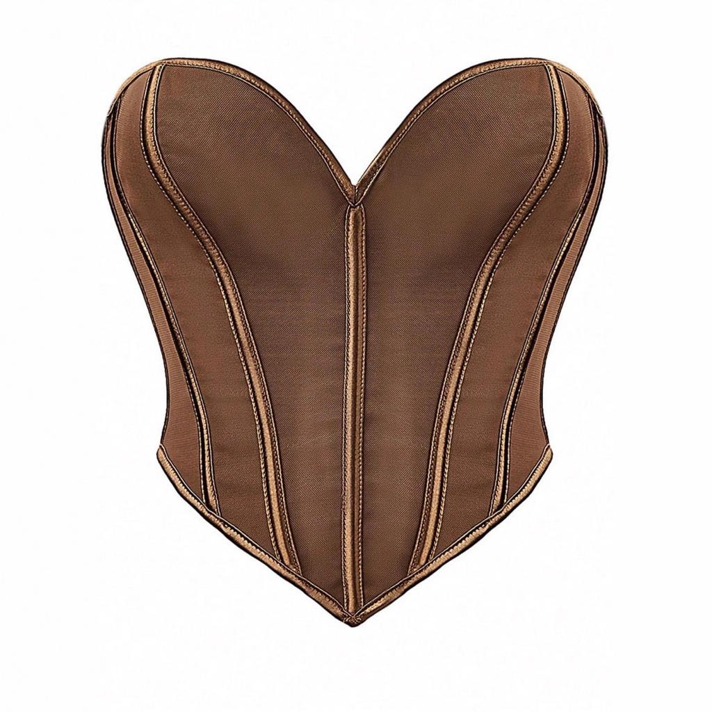 Damen Süßes Herzförmiges Trägerloses Korsett, Schulterfreies Taillenformendes Oberteil, Sexy Weste-Stil Mieder, Kann Außen Getragen Werden