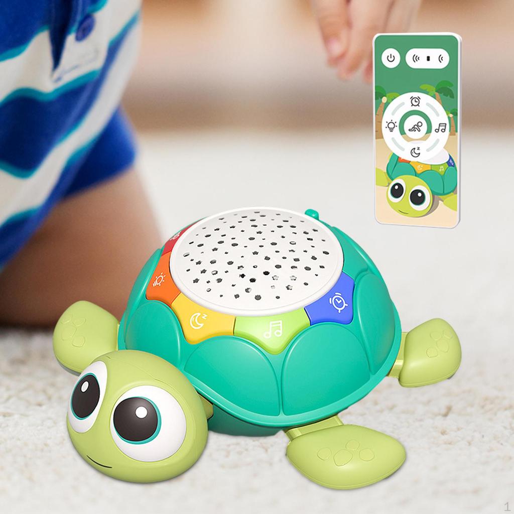 Turtle Musical Crawling Baby Toys Tummy Time with Timer Early Learning Music and Light for