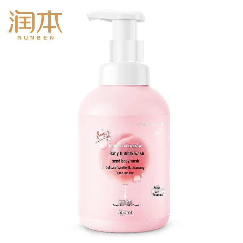 Runben Children s Peach Leaf Bubble Shampoo & Shower Gel