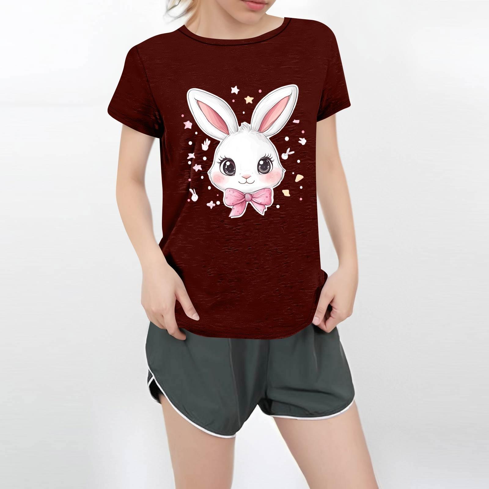 

Женская повседневная футболка с круглым вырезом и короткими рукавами с принтом XXXXL винный