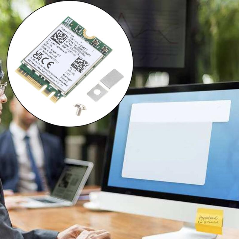 Receptor Wifi 5400Mbps Tri-Band 2.4/5/6Ghz Placa WiFi 6E Compatível com Bluetooth 5.3 Adaptador Sem Fio RTL8852CE para