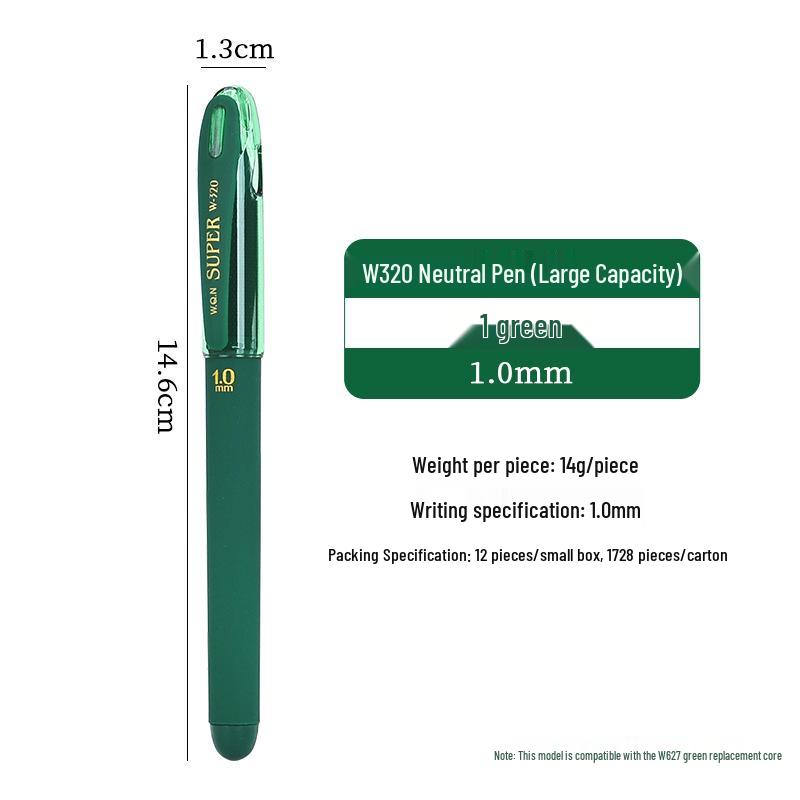 Schwarzer Neutraler Kalligraphie-Stift: 5000-Jahres-Großkapazität, Schreibübungen für Schüler, Grüner Augenschutz