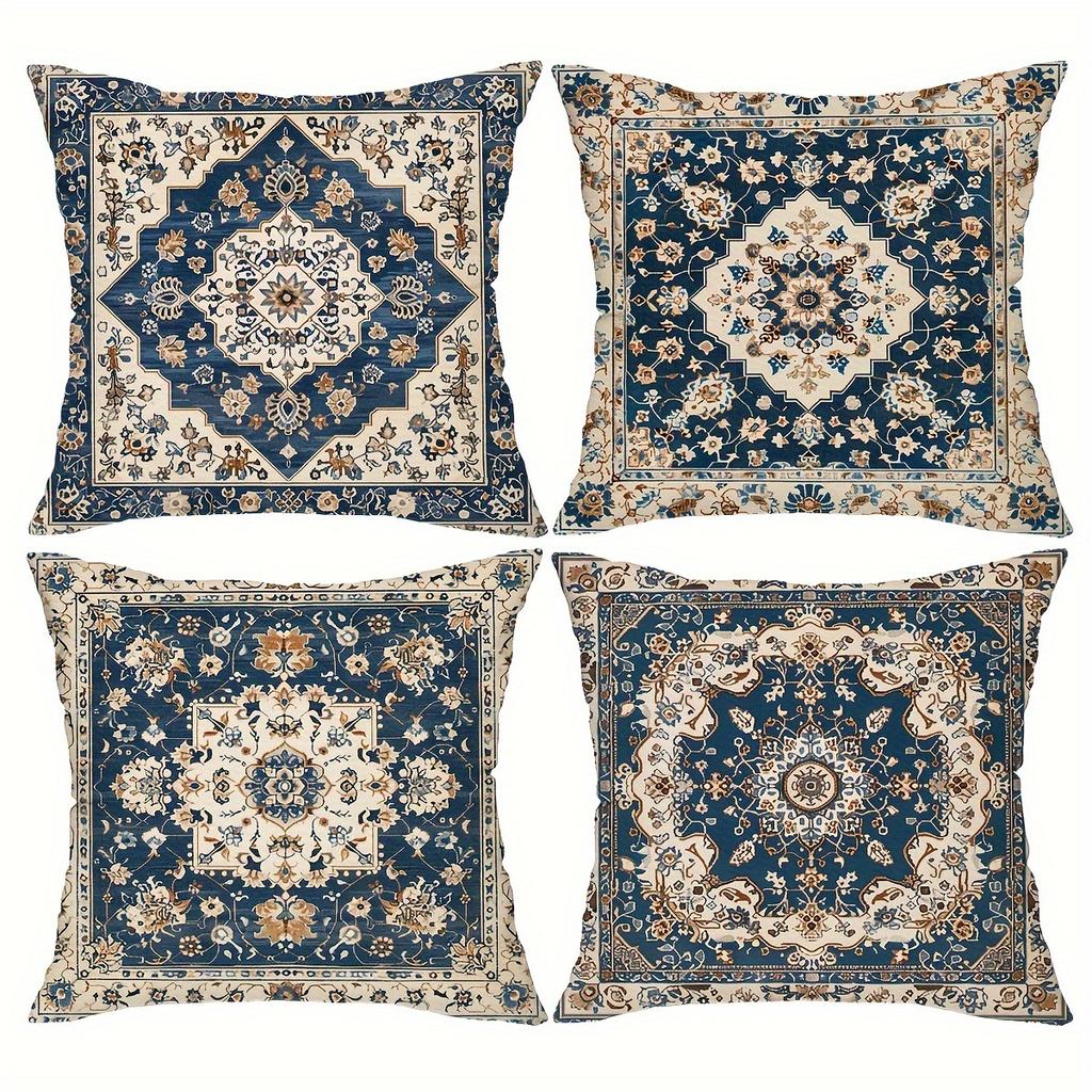 Ethnic Boho Style Pillow Covers, Double-Sided Printed Print Cushion Cases, Cozy Home Decor For Bedroom Living Room
