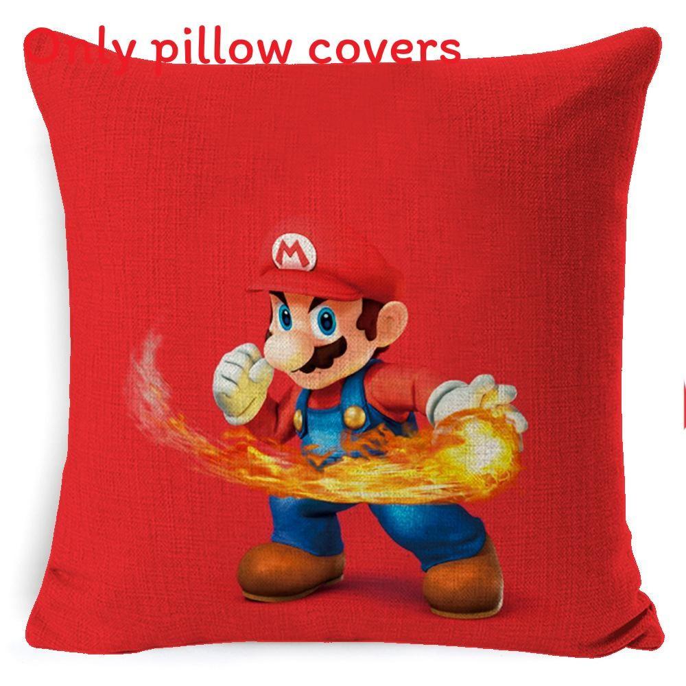 Super Bros Mario Pillow Cover Car Home Living Room Sofa Bedroom Cover Cushion