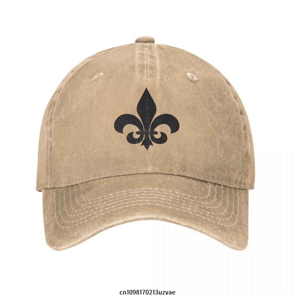 Fleur De Lis Fashion Unisex Cotton Baseball Cap Classic Adult Adjustable Denim Hat