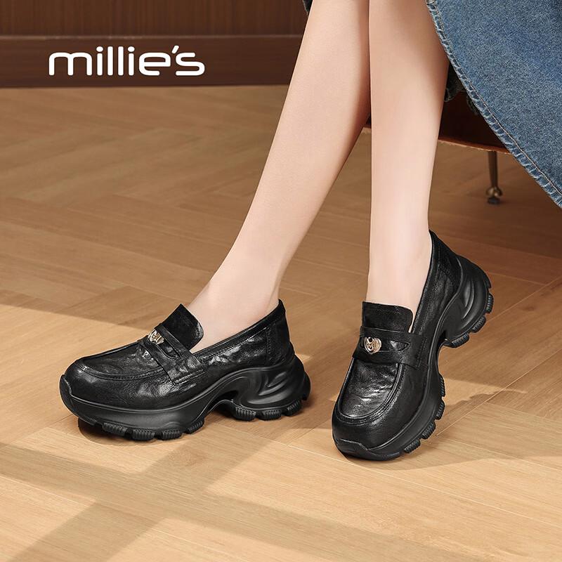 Millies Genuine Sheepskin Platform Loafers EU 37