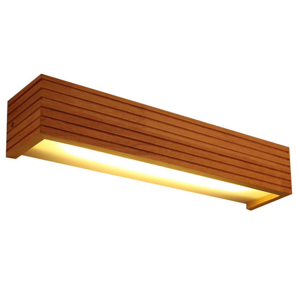

35cm LED Solid Wood Wall Light Bedroom Bedside Bathroom Corridor Wall Lamp,Warm Light A