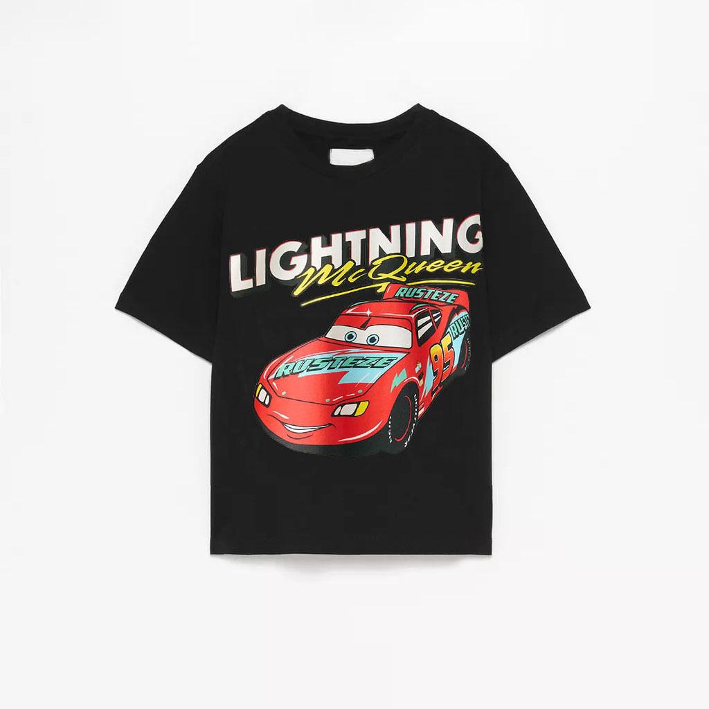 Cotton Kids Boy T-shirt Cartoon Printed Short Sleeve Tees Casual Loose Round Neck Tops for Baby