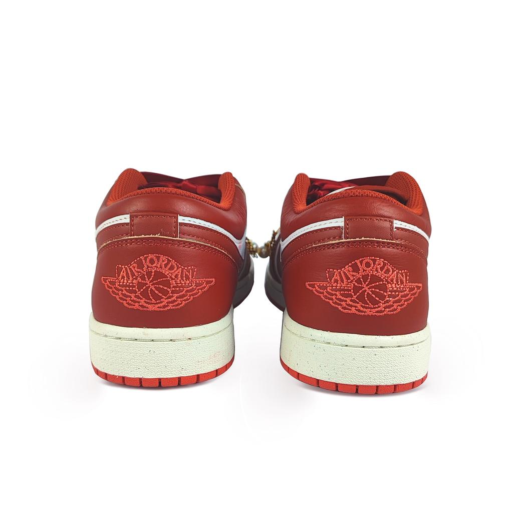 Jordan Air Jordan 1 Abrasion Resistant Low top Vintage Basketball Shoes Men's Red White FJ3459-160(Team352-)