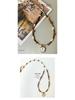 Garden Autumn/Winter Maillard Tiger Eye Beaded Necklace Women's Light Luxury Natural Stone Sweater Chain