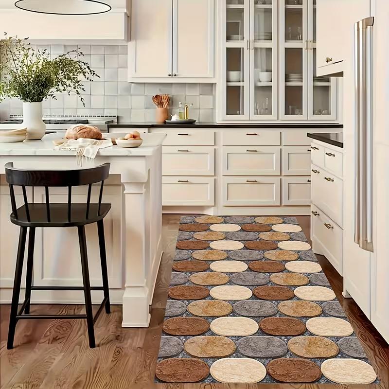 Persischer Flurläufer Modern Retro Böhmisch Leichtgewichtiger Schlafzimmerteppich, Waschküchen-Küchenteppich Bereichsteppich für Weihnachtsdekoration