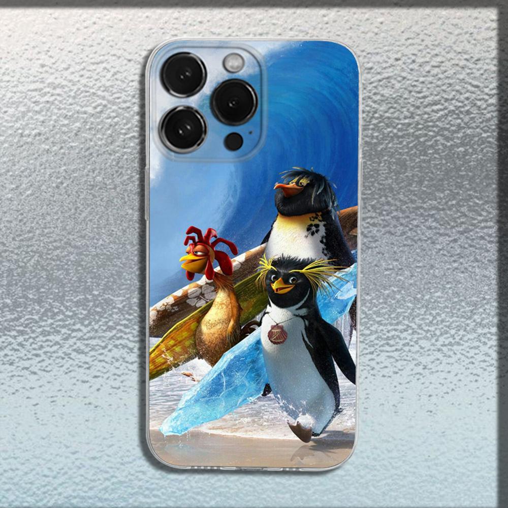 Чехол для телефона Chicken J-Joe Surf для iPhone 16,15,14,13,12,11 Plus,Pro,Max,XR,XS,X,Plus,SE,Mini Прозрачный Мягкий Чехол iPhoneXS