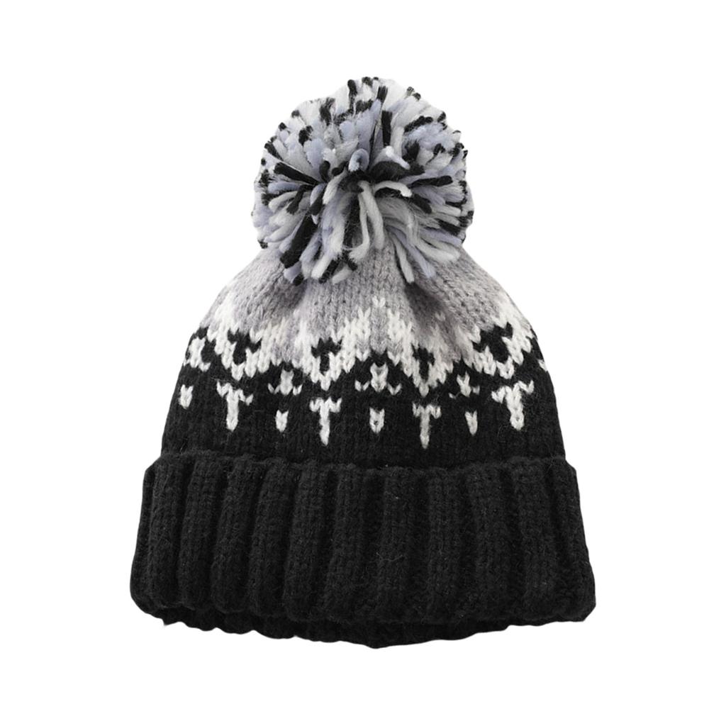Popular Contrast Color Skull Caps for Women and Teens Comfortable Knitted Beanies Hat for Outdoor Sport Winter Activity