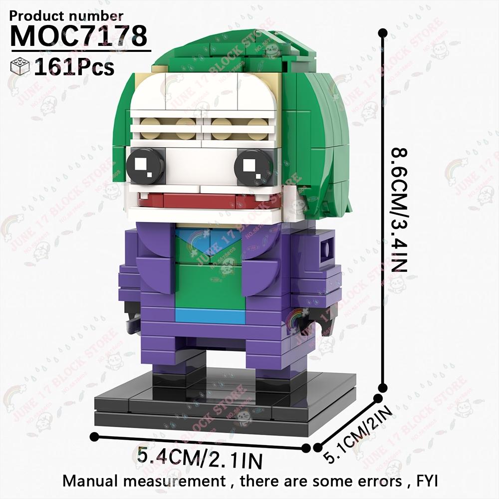 MOOXI Superhero Brickheadzed MOC Brick Movie Figure Doctor Doom Witch Kingpins Scale Model Compatible Building Block Toy Children Gift Present