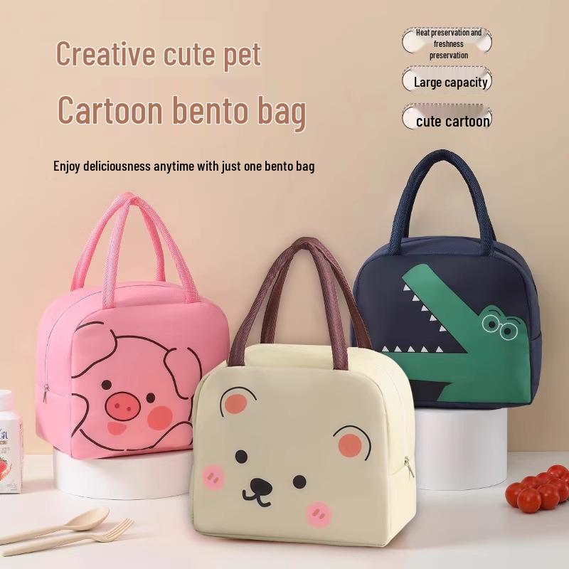 Vattentät isolerad matlåsväska med stor kapacitet - Bärbar, oljebeständig och praktisk för studenter och kontorsarbetare