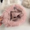 Chapeau d'hiver en peluche duveteuse femmes hiver épaissi chaud coupe-vent fourrure intégrée protection des oreilles chapeau seau tendance