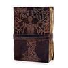 Handmade Embossed Leather Journal 5×7 Inch – Vintage Tree Design Notebook with Deckle Edge Paper, 200 Pages