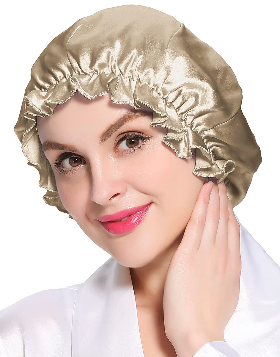 

LilySilk Natural Silk Night Prevents Split Moisturizes and Beautiful for Long Sleeping Postpartum Use Elastic OEKO Certified for Sensitive Skin 100%