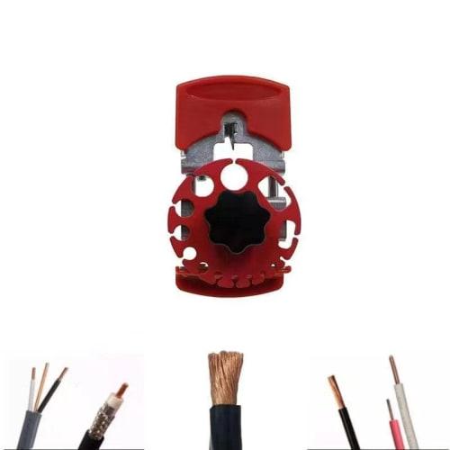 TiiCo Cable Stripper with 10 Replacement Blades, Manual Copper Wire Stripper, Wiring Tool, for Stripping Electrical Wires and Cords, DIY Tool, Cable C