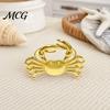 Fade Resistant Napkin Rings Crab Ring, Reusable Metal Holder, Coastal Sea Life Holder for Summer Gatherings Beach House Parties Wedding Decor