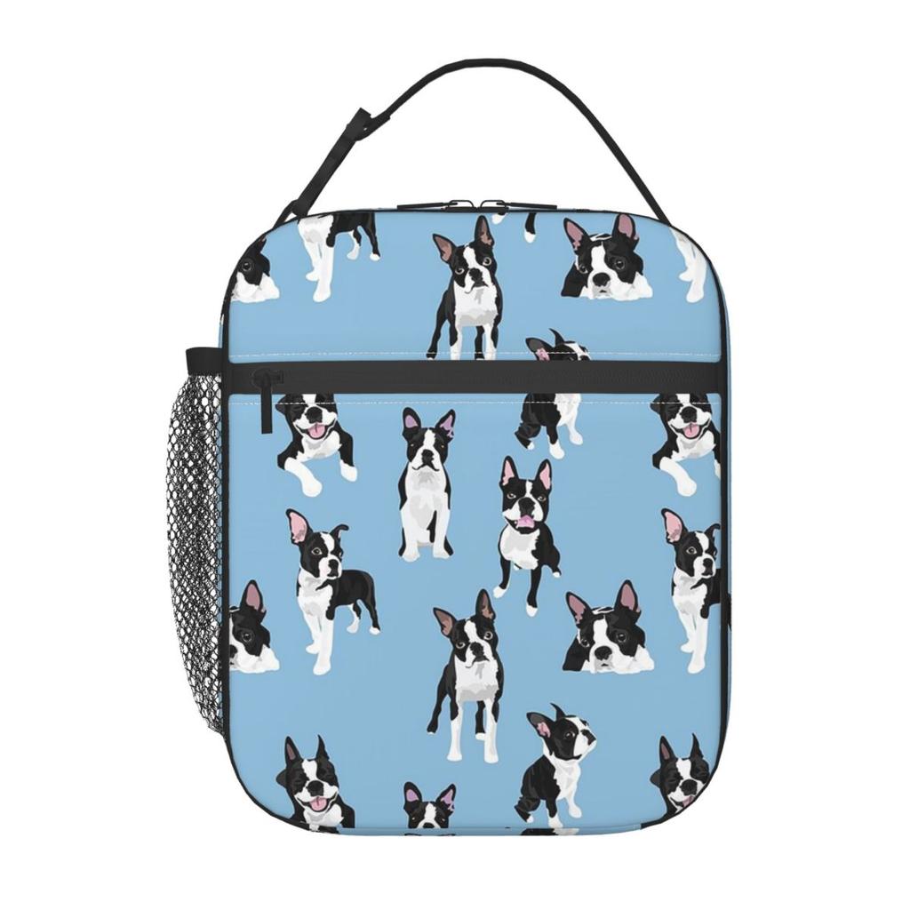 Boston Terrier Cute Dog Insulated Lunch Bag for Women Children Portable Food Boxes Thermal Lunch Box Tote