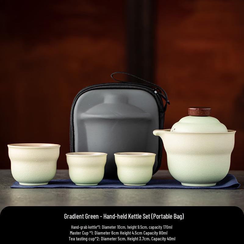 Gradient Travel Ceramic Tea Set