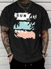 SUN SALT SAND Graphic Design T-Shirt 100% Cotton O-Neck Short Sleeve Summer Casual Mens T-shirt