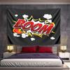 Comic Style "Boom" Explosion Design Pattern Wall Hanging Tapestry Decorative Tapestry Home Decor for Bedroom and Living Room