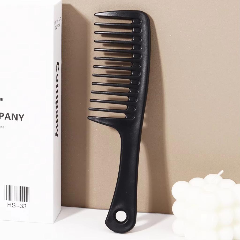Wide tooth anti-static plastic comb,ergonomic handle,plastic bristle combing comb,suitable for various hair types