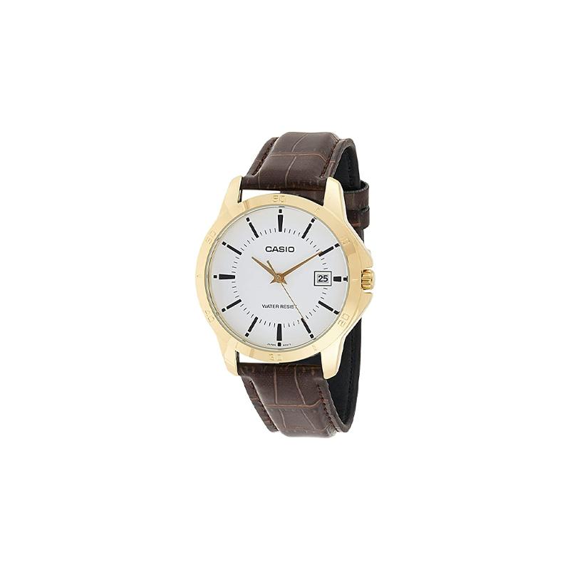 Casio Watch Series-LTP Heart of Darkness Business Casual Big Dial Couple Quartz Movement Genuine Leather Strap Japanese MTP-V004GL-7A<P-V004GL-7A
