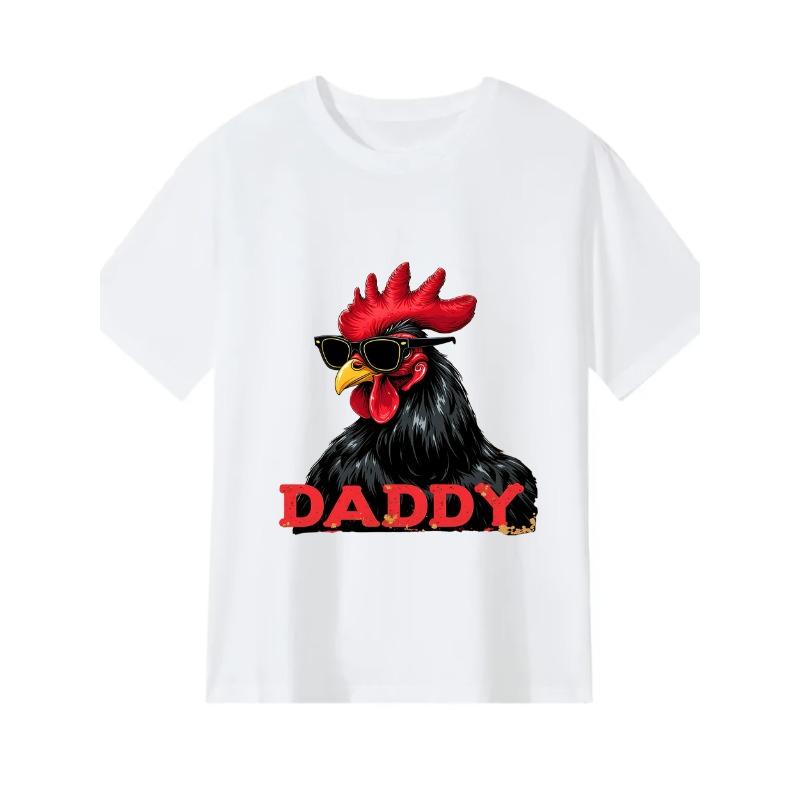 European sizes Cool Rooster Suitable for Personality Casual Round Neck Outdoor Short-sleeved T-shirt, Men's Summer Clothes, Mens T Shirt