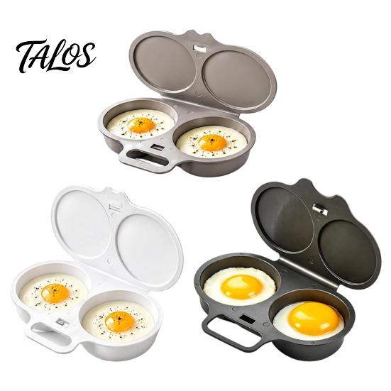 Compact Microwave Steamer Dual Cavity Egg Poacher with Lid And Handle, Food Grade Plastic Durable Poaching Cup Steamer, Oil-free Cooking