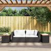 VidaXL Tables d'Appoint Jardin 2 pcs, Tables Basses, Meuble de Jardin Terrasse Patio Balcon Extérieur, Moderne, Noir Rotin 365980