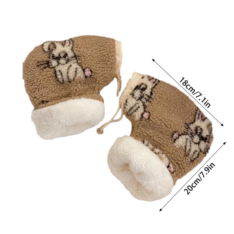 1 Pair Cartoon Scooter Mittens Children's Balance Car Gloves Warm and Soft Hand Gloves for Outdoor Sports Activities