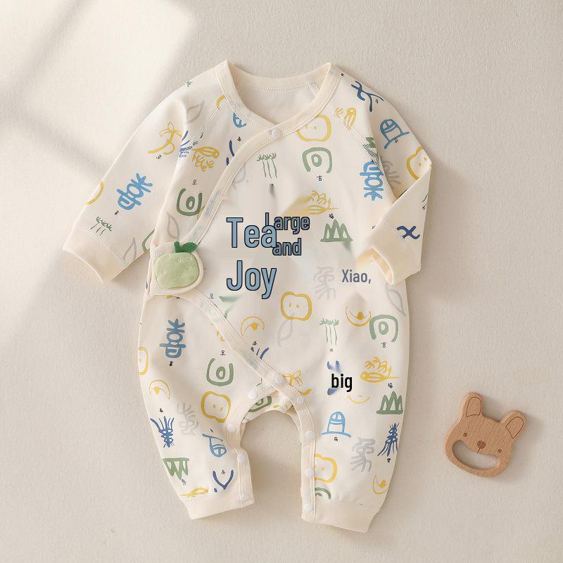 Newborn Baby Cotton Romper: A-Class Spring & Fall Pajamas, Boneless Crawling Onesie