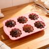 6-Cavity Silicone Flower Cake Mold Non-Stick Baking Mold for Wreath Ice Cubes,Chocolate, Mousse, Desserts – Silicone Muffin Pans
