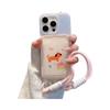 Korean Style Card Bag Suitable for IPhone15pro Cartoon Mobile Phone Case Apple 16 Lanyard 13 Mobile Phone Love Protection Case